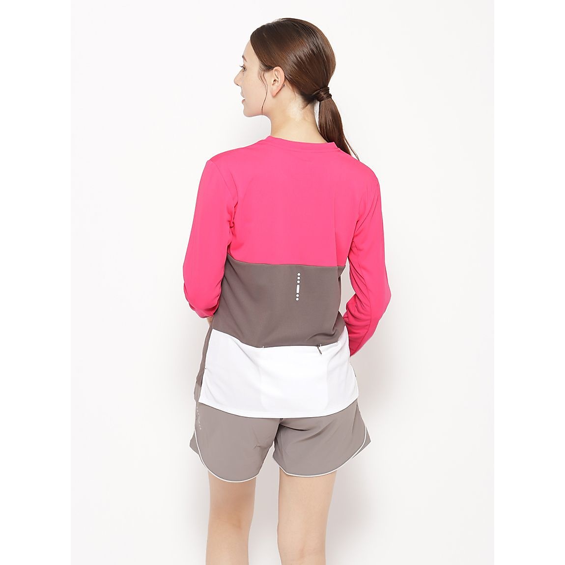 for RUN ドライスムースpr スリーカラーライン長袖Tシャツ LADIES