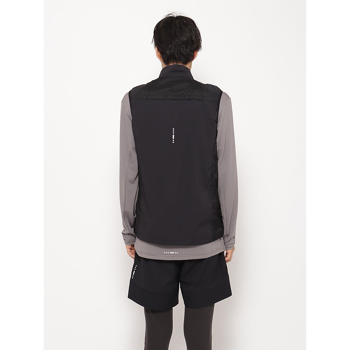 for RUN 撥水ストレッチ スタンドカラーベスト MENS