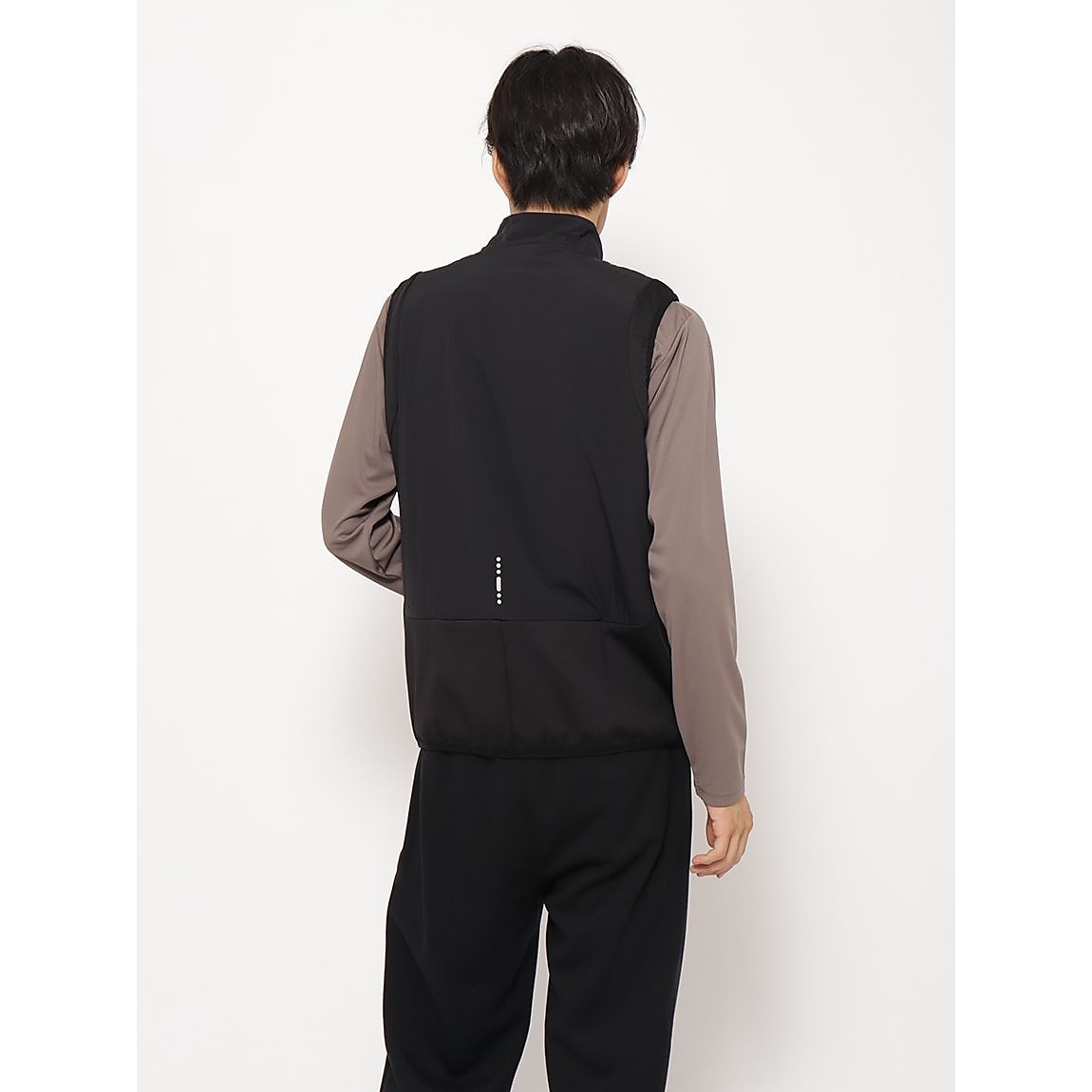 HYBRID 中綿/ジャージ スタンドカラーベスト MENS