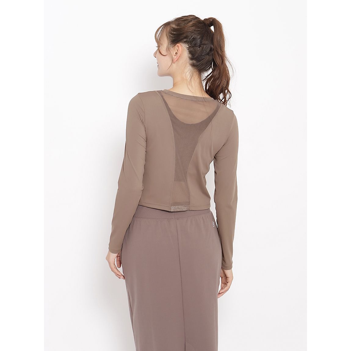 FOR FITNESS NYジャージ メッシュ長袖Tシャツ LADIES