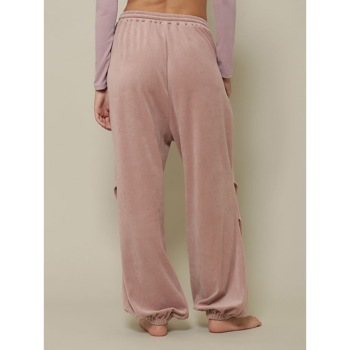 コンパクトベロアワイドパンツ