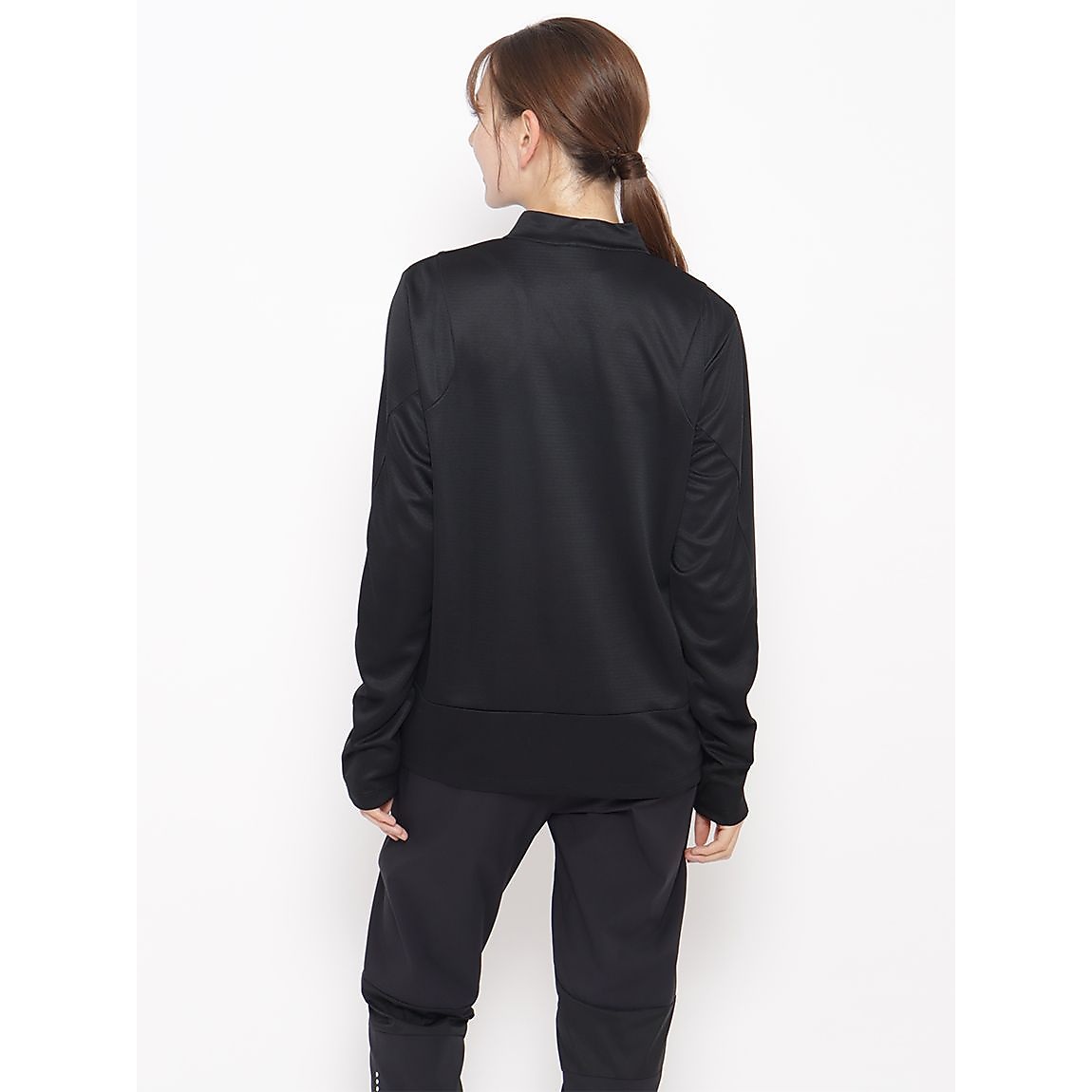 ハニカムドライスムース モックネック長袖TシャツLADIES