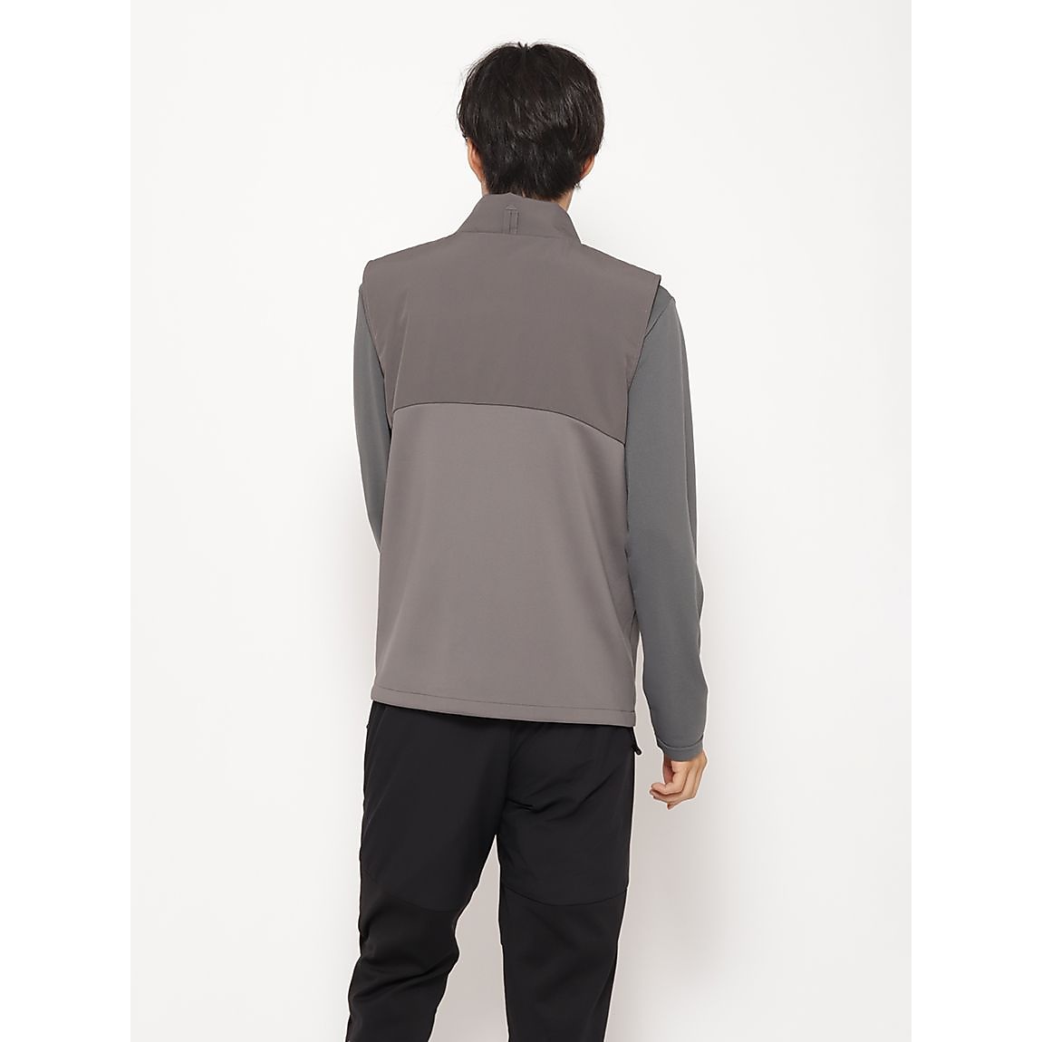 エステルタフタ中綿ハイブリッド スタンドカラーベストMENS