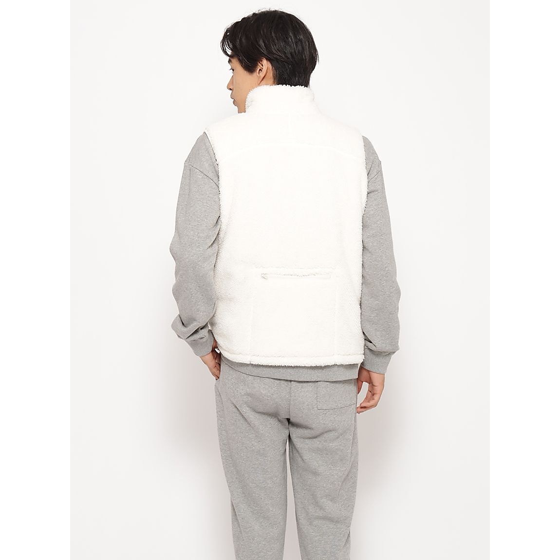 防風ボアフリース スタンドカラーベストUNISEX