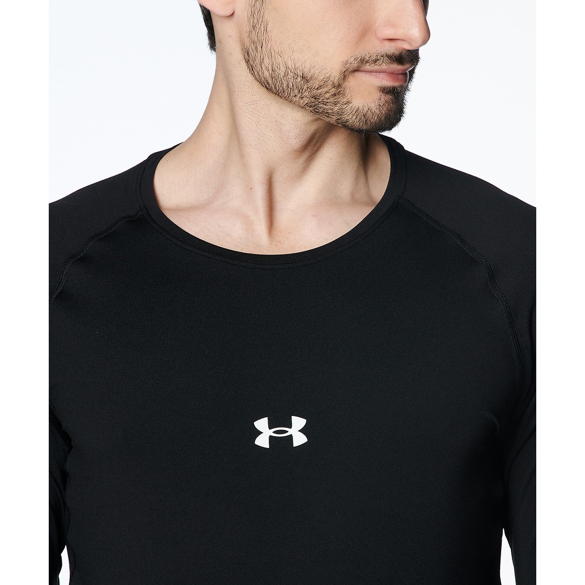 UA HEATGEAR COMFORT FITTED LONG SLEEVE CREW NECK SHIRT