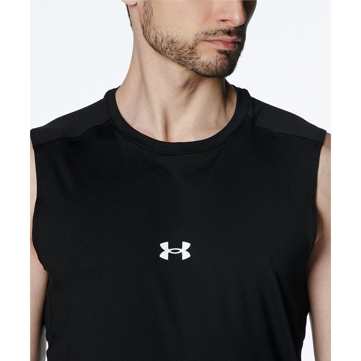 UA HEATGEAR COMFORT FITTED SLEEVELESS CREW NECK SHIRT