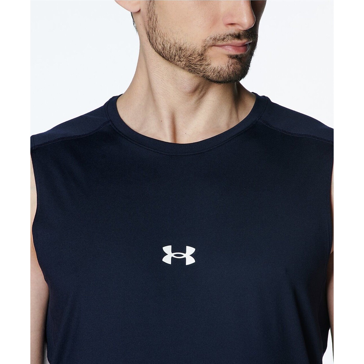 UA HEATGEAR COMFORT FITTED SLEEVELESS CREW NECK SHIRT