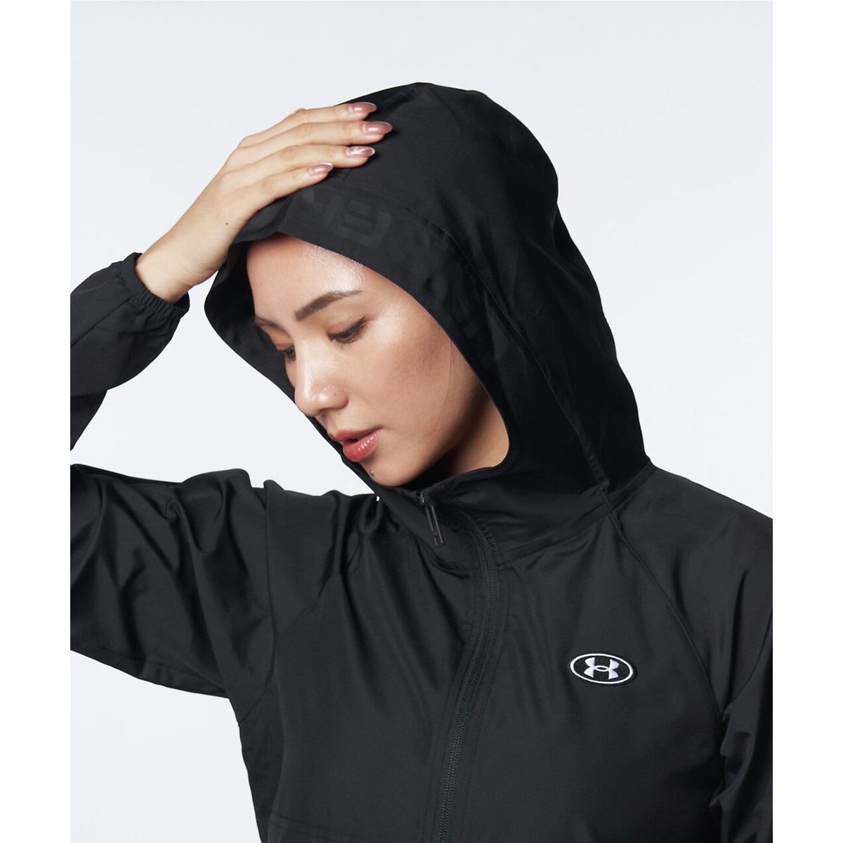 UA WORDMARK WOVEN FULL ZIP HOODIE