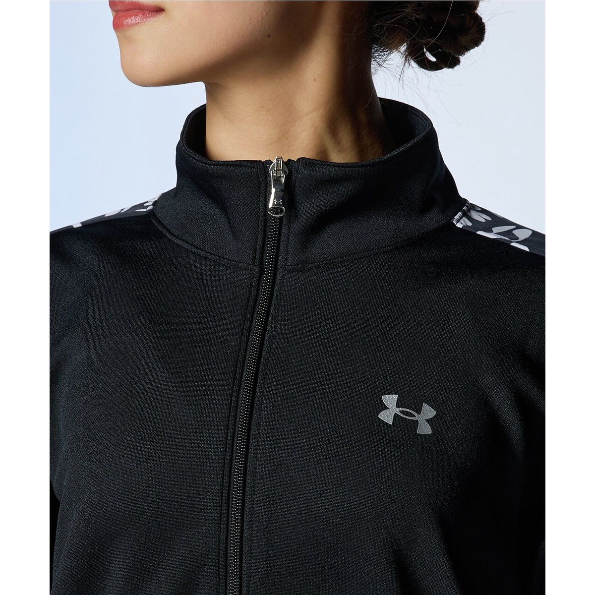 UA TRACK JERSEY WOVEN FULL ZIP HOODIE
