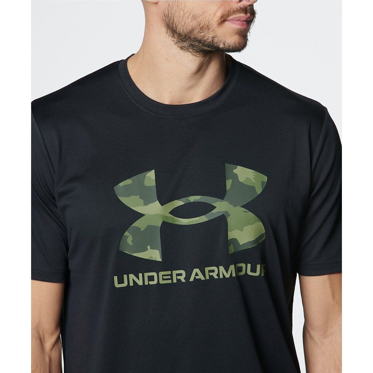 UA TECH CAMO BIG LOGO SHORT SLEEVE T-SHIRT