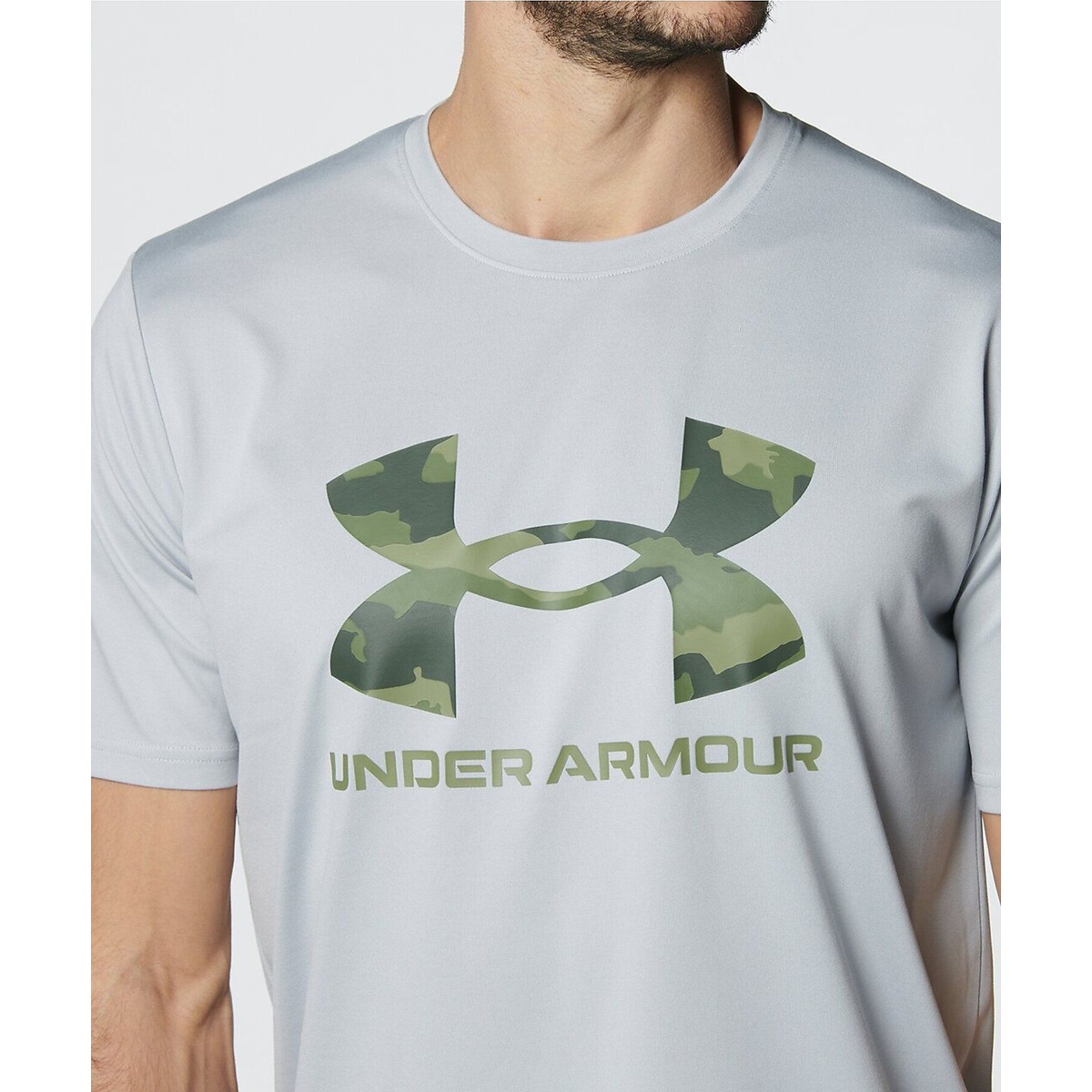 UA TECH CAMO BIG LOGO SHORT SLEEVE T-SHIRT