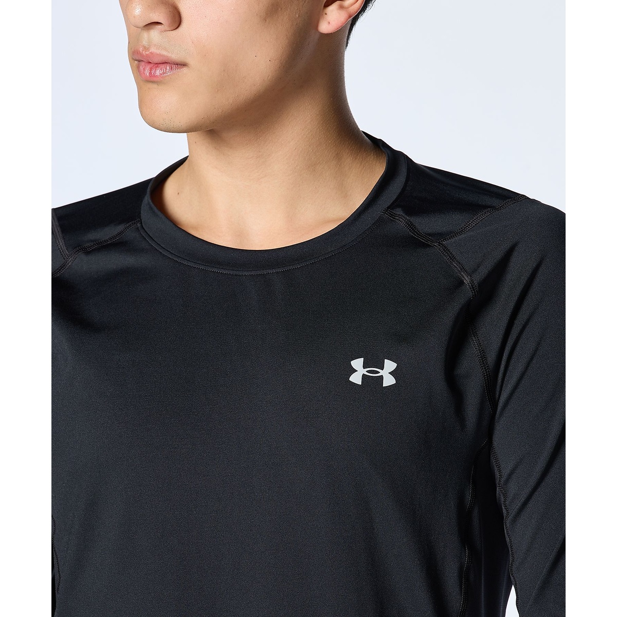 UA HG Fitted LS Crew NV