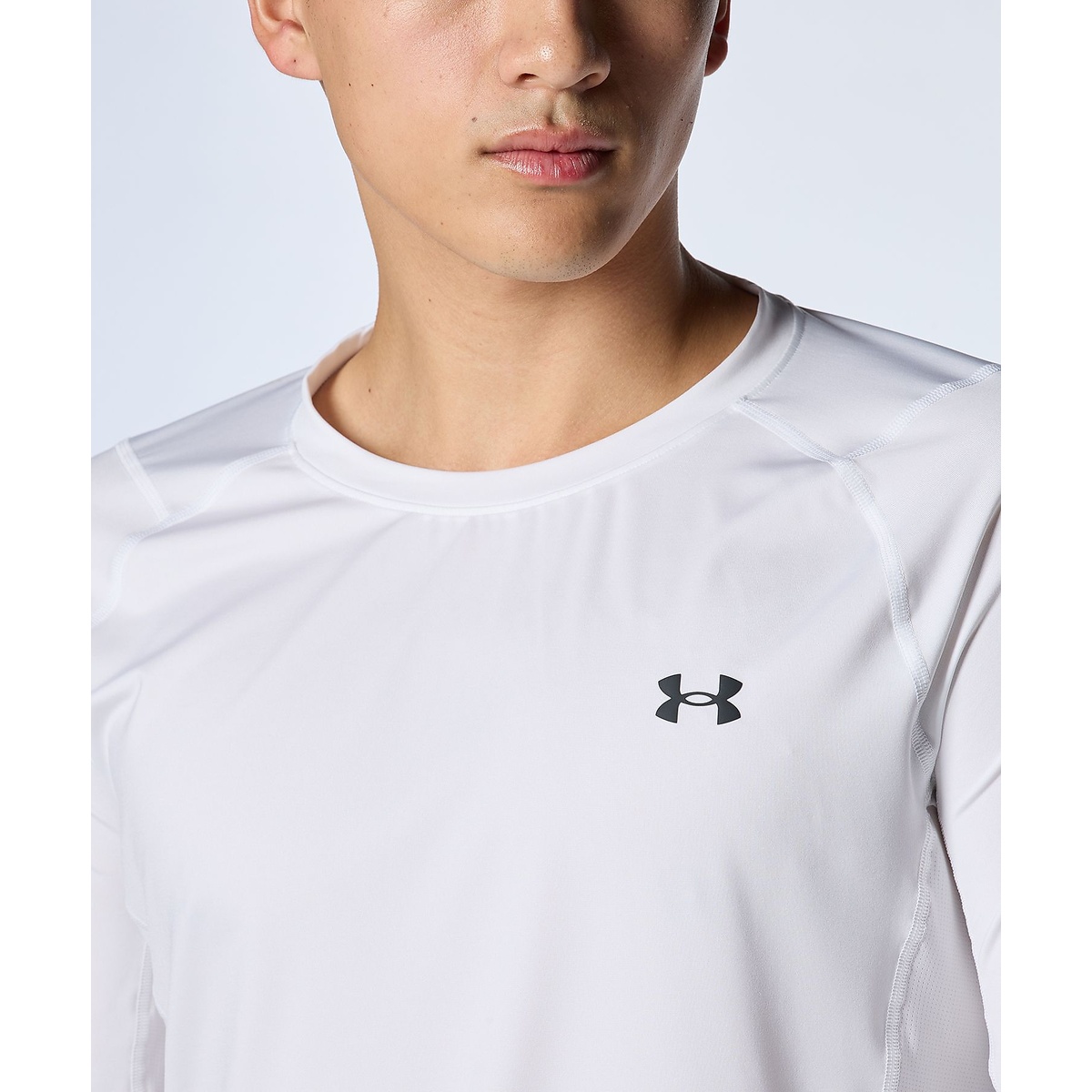 UA HG Fitted LS Crew NV