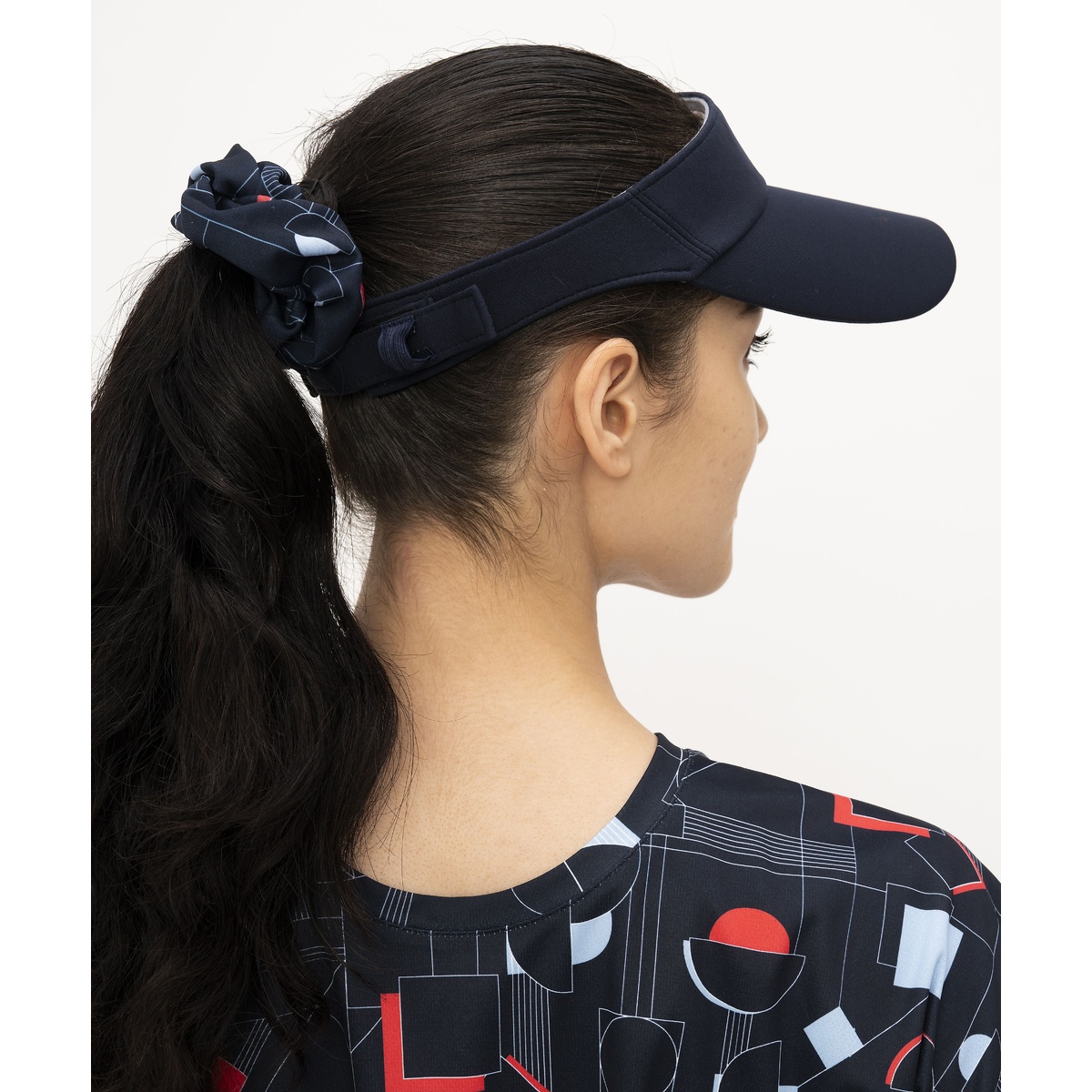 シュシュ付きサンバイザー(庇9cmモデル)