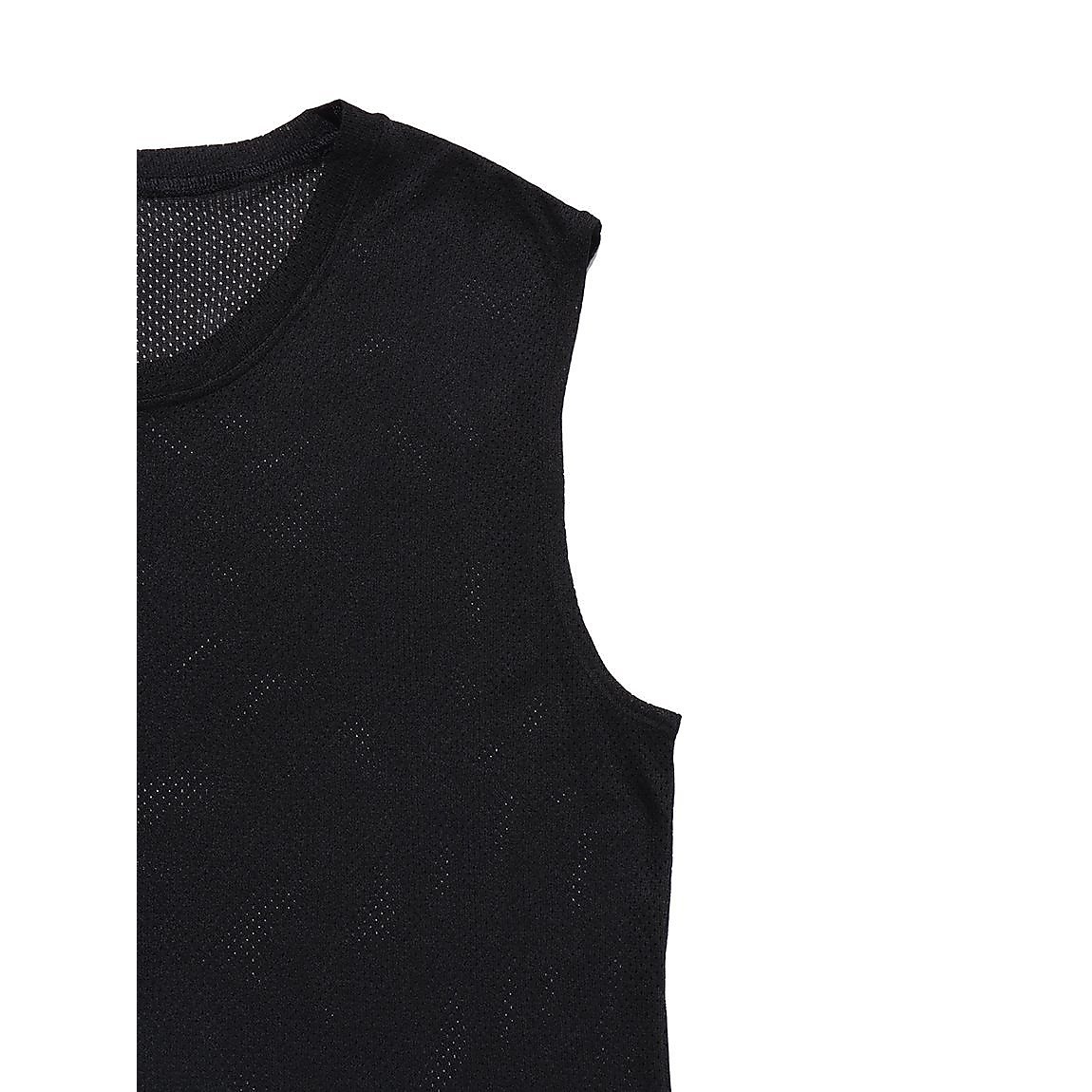 クルーネックノースリーブメッシュアンダーシャ*