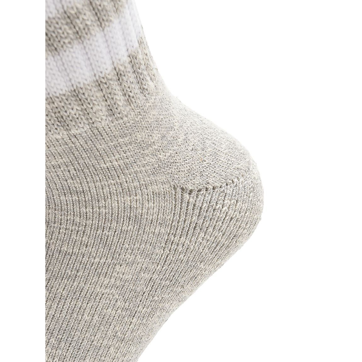 2足組パイル編 スラブ糸 ラインソックス:ショート