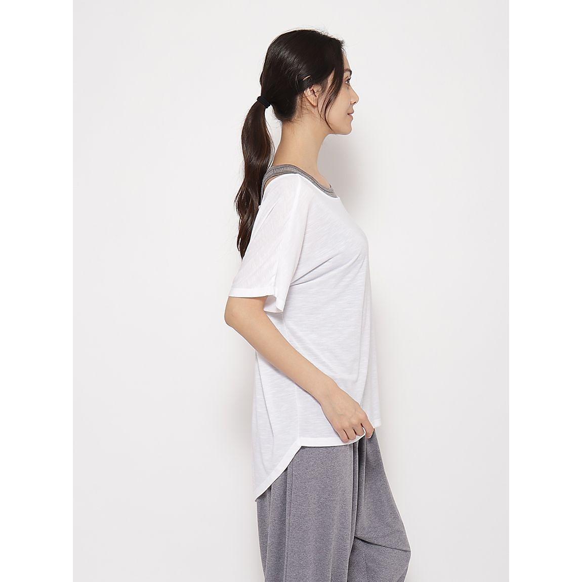 スラブ天竺×カチオン杢天竺 Tシャツ & タンク LADIES