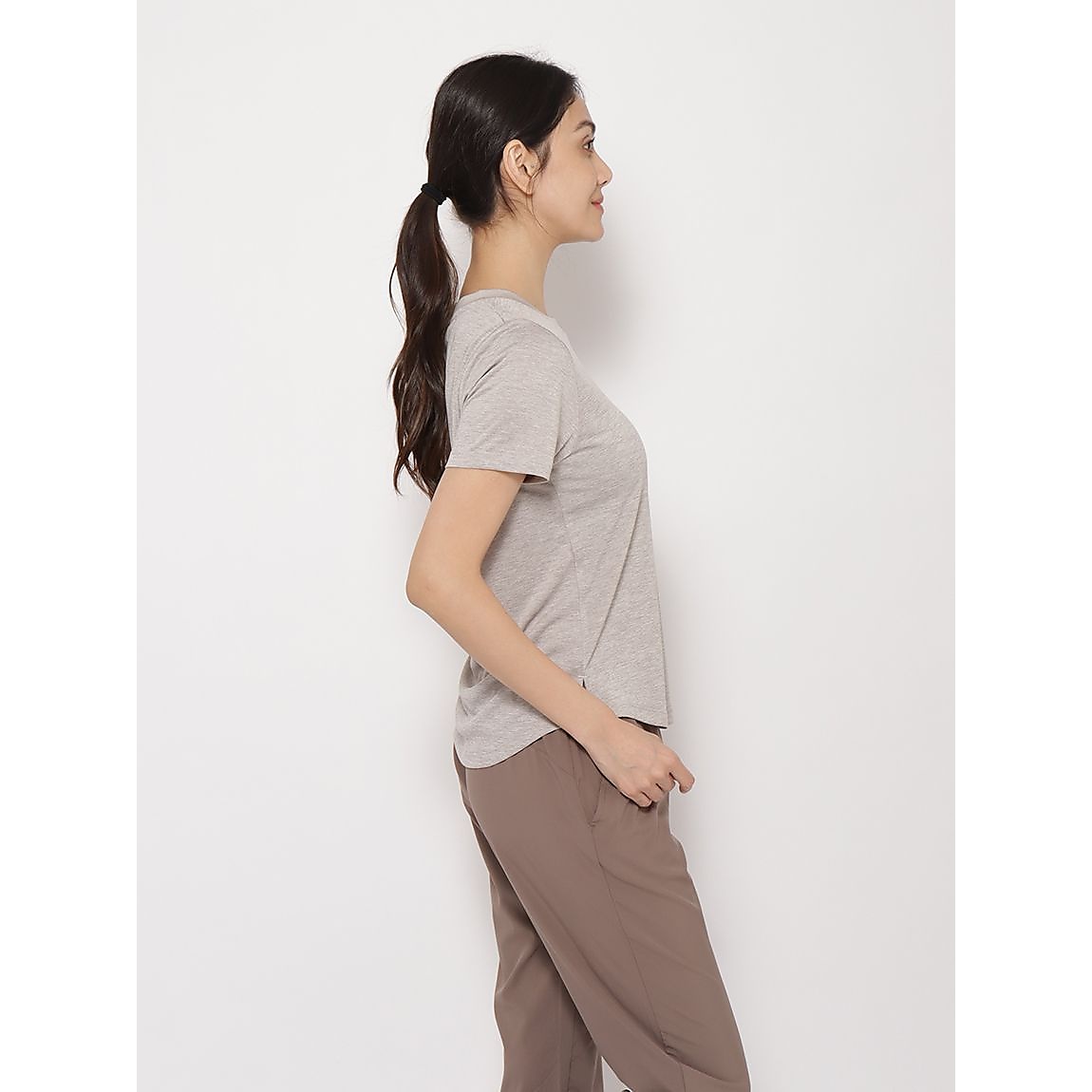 カチオン杢天竺 レギュラー半袖Tシャツ LADIES