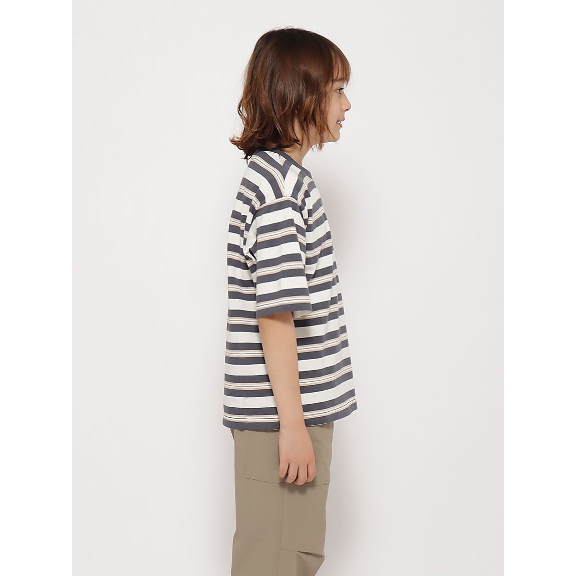 「Berry Bear」シリーズ マルチボーダーTシャツ JUNIOR