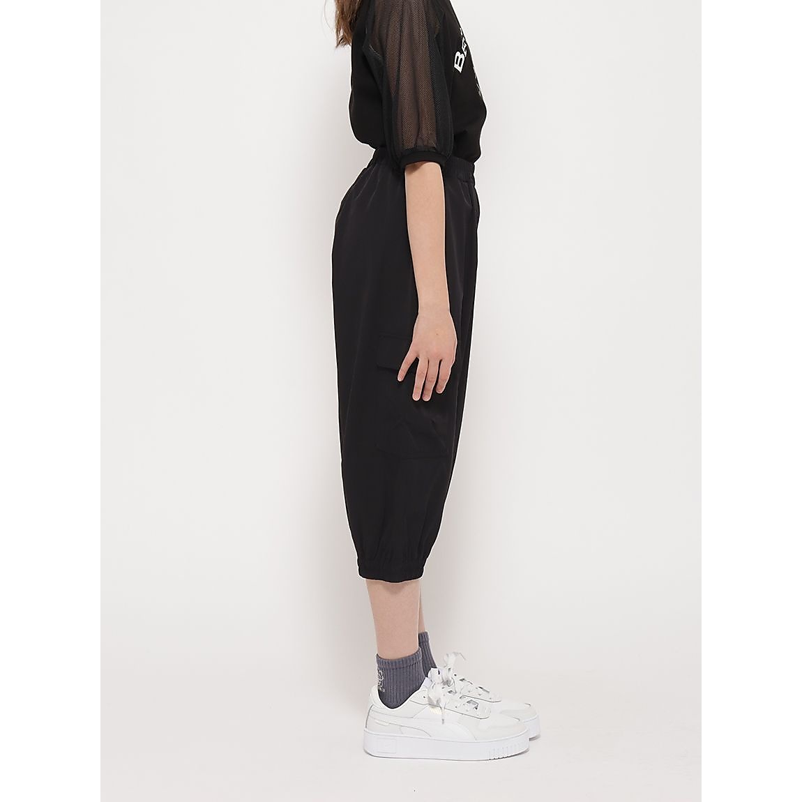 ナイロンストレッチ クロップトカーゴパンツJUNIOR