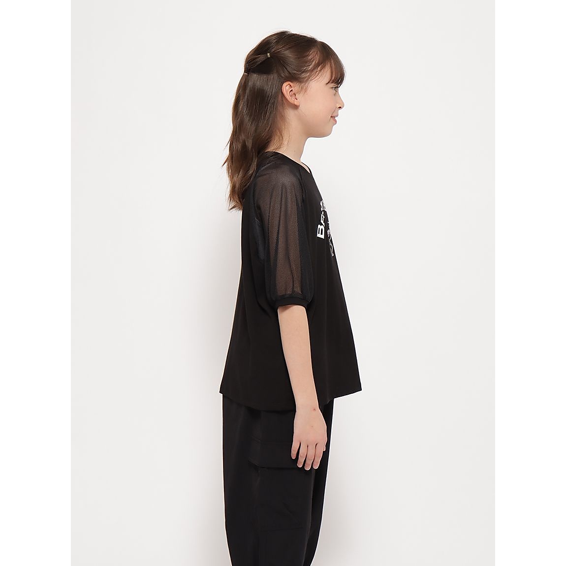 「Berry Bear」シリーズ 袖メッシュTシャツ GIRLS