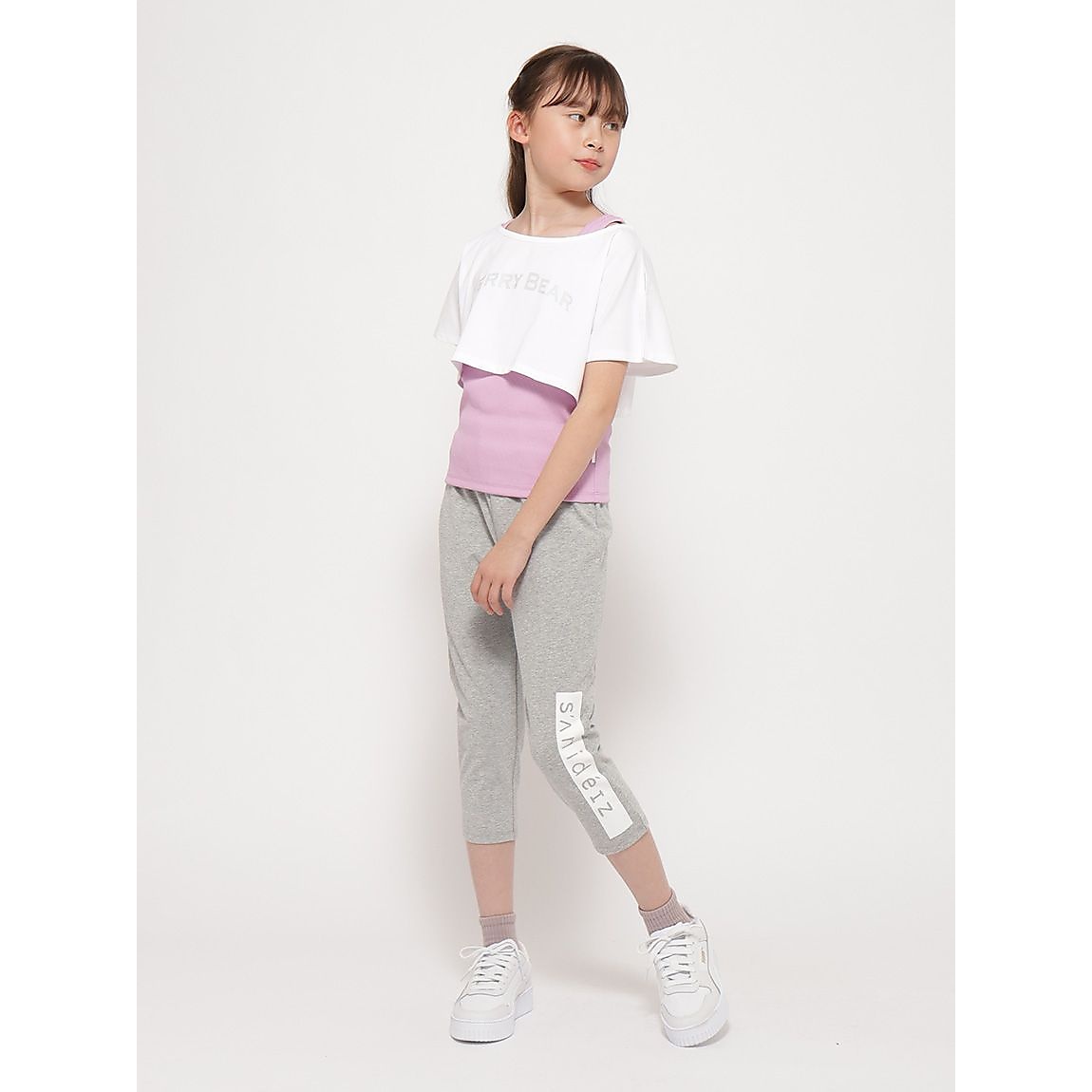 コットンPU天竺 クロップトロゴレギンス GIRLS