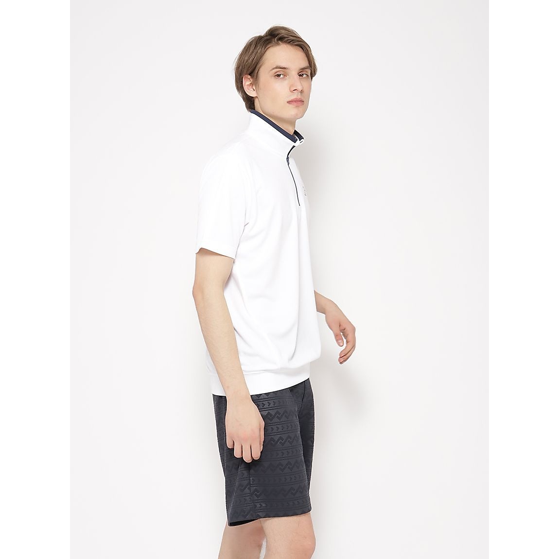 ポリエステルスムース for GOLF ロゴJQハーフジップ MENS