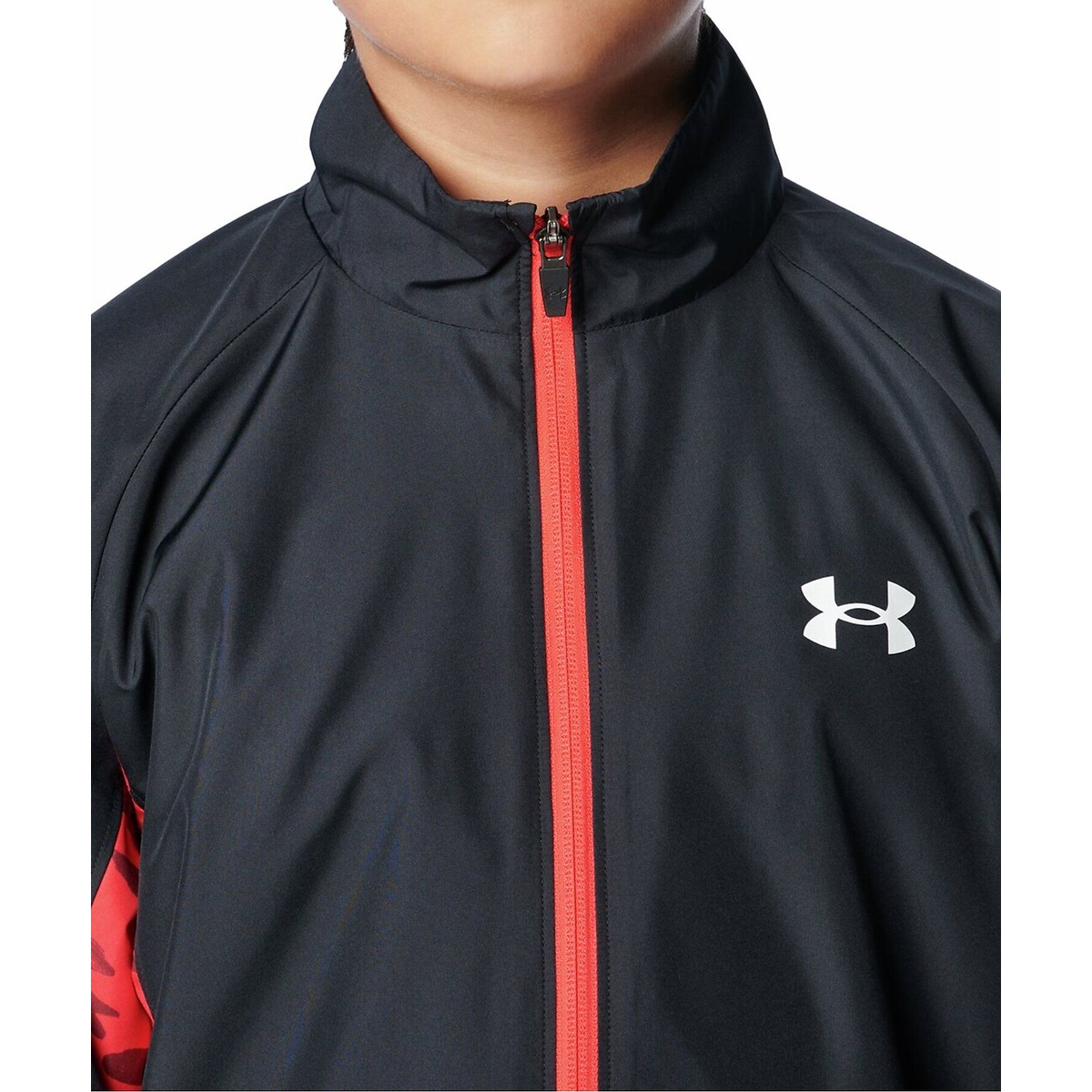 UA TRICOT LINED PRINT WOVEN FULL ZIP JACKET