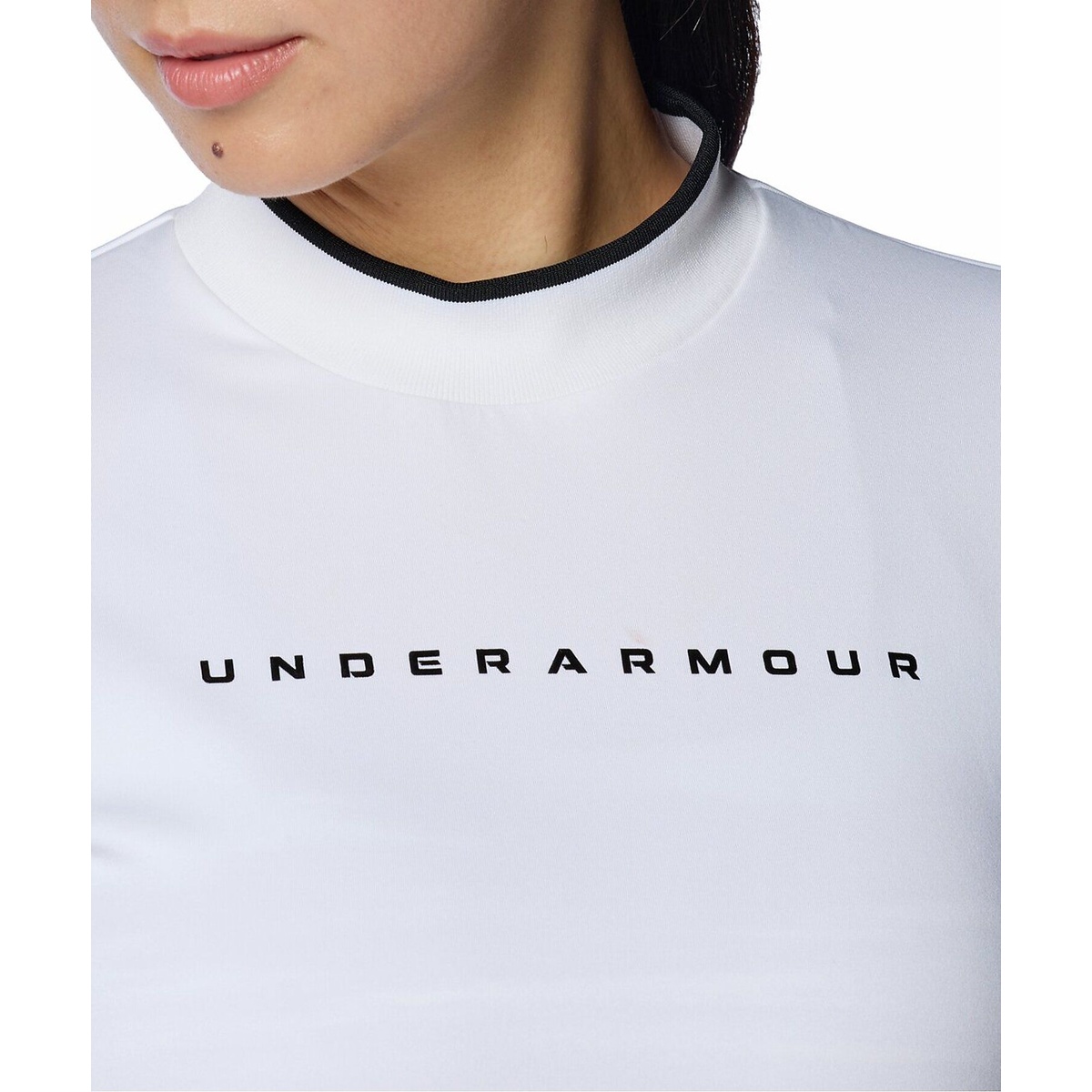 UA W Armour Knit LS Mock