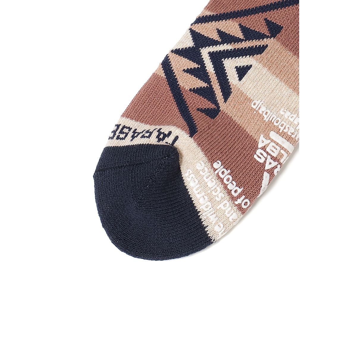 レディース ネイティブ柄ローゲージショートソックス