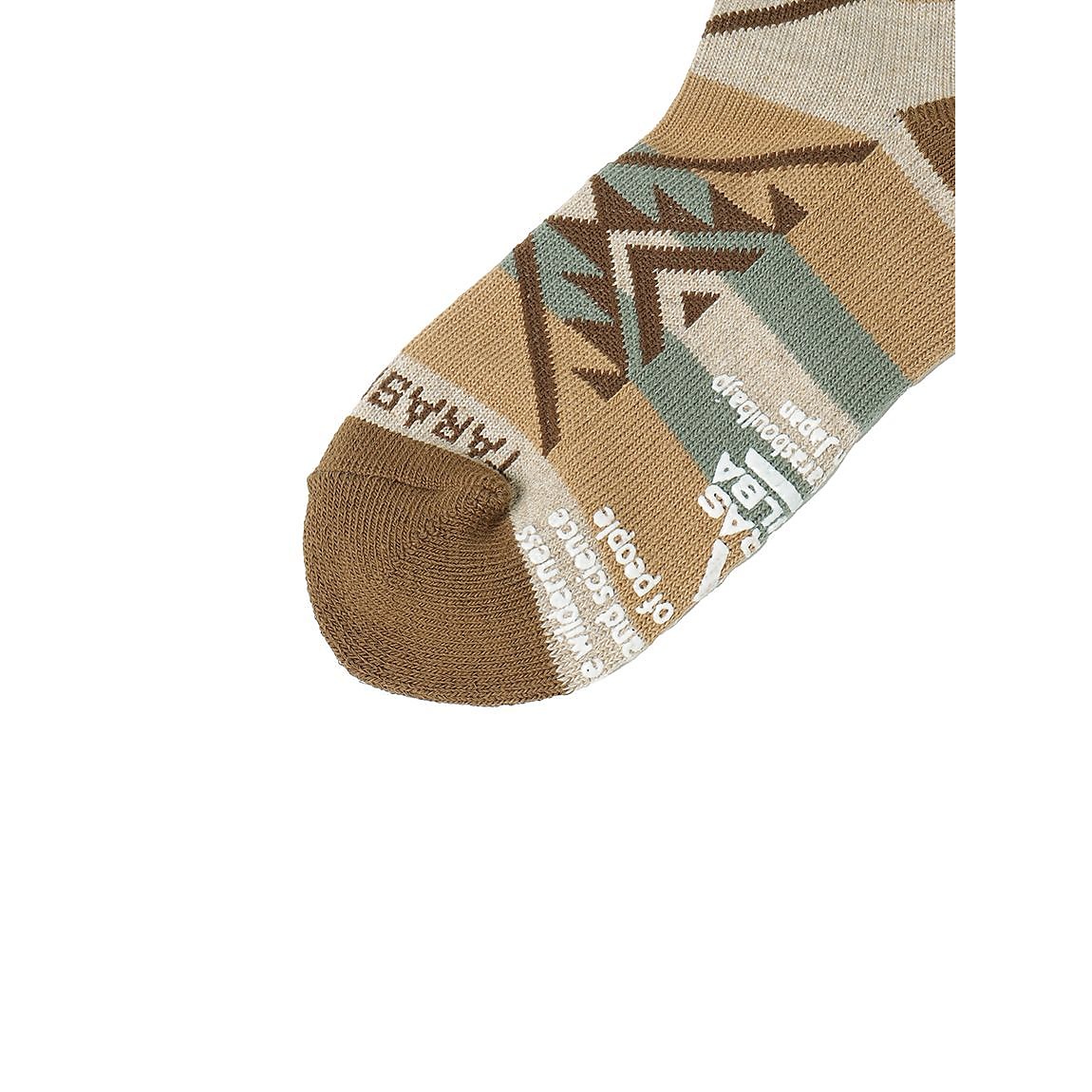 レディース ネイティブ柄ローゲージミドルソックス