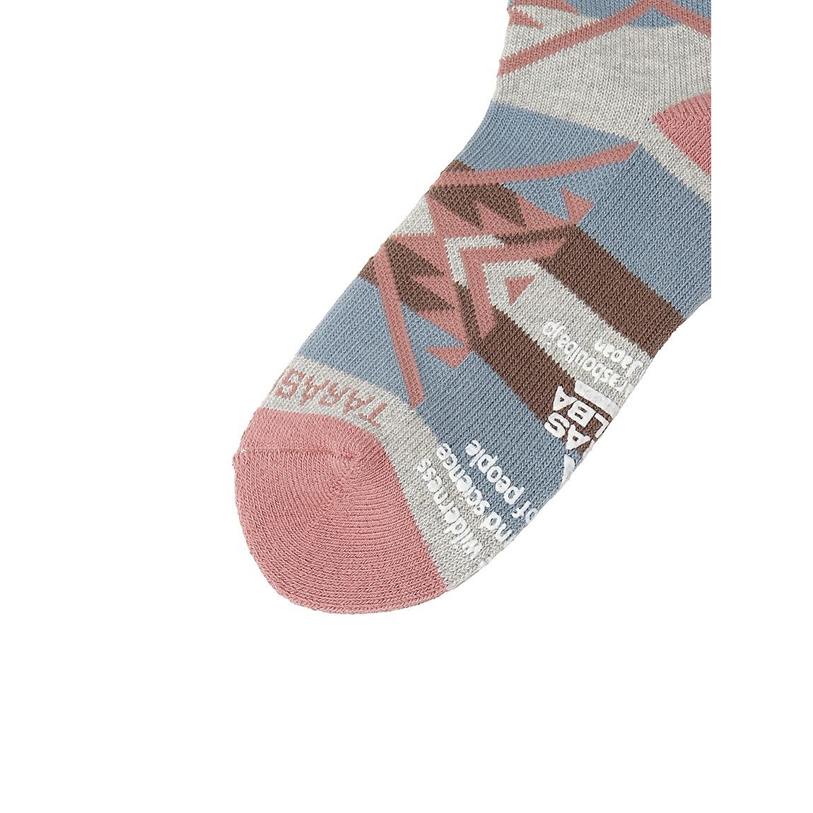 レディース ネイティブ柄ローゲージミドルソックス
