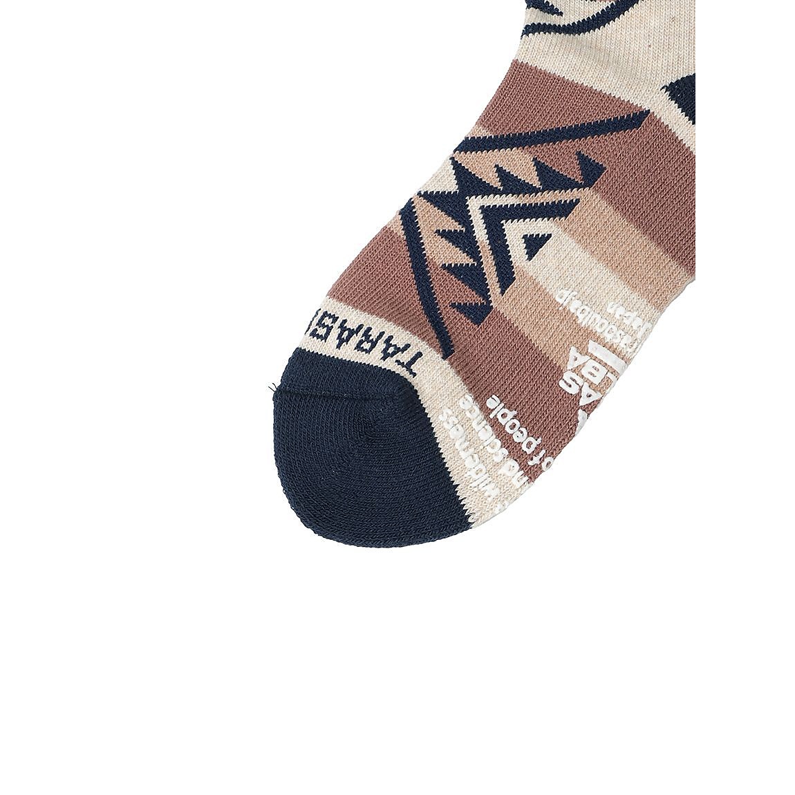 レディース ネイティブ柄ローゲージミドルソックス