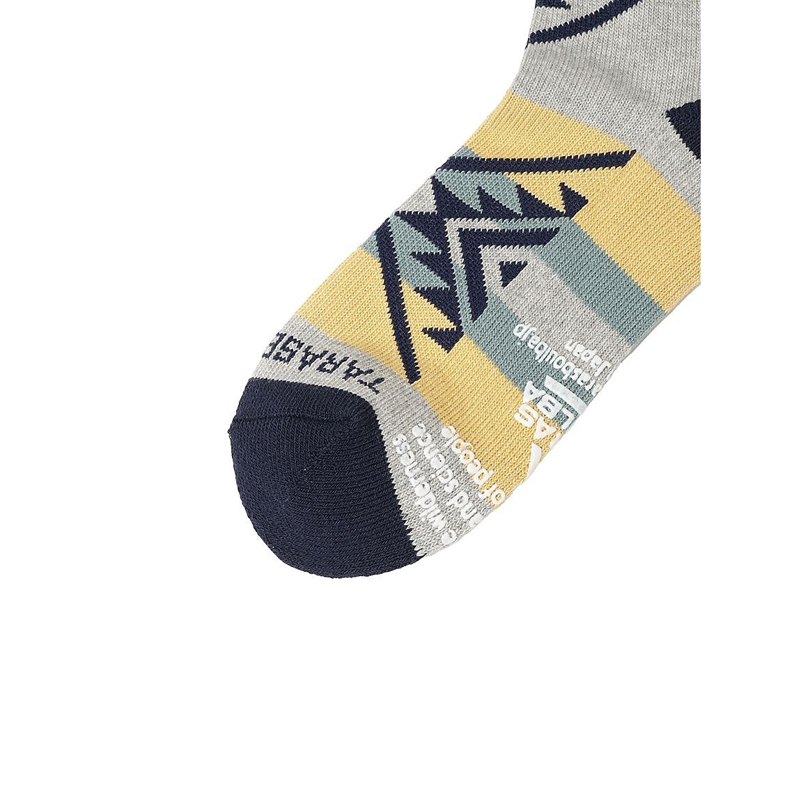 ネイティブ柄ローゲージミドルソックス