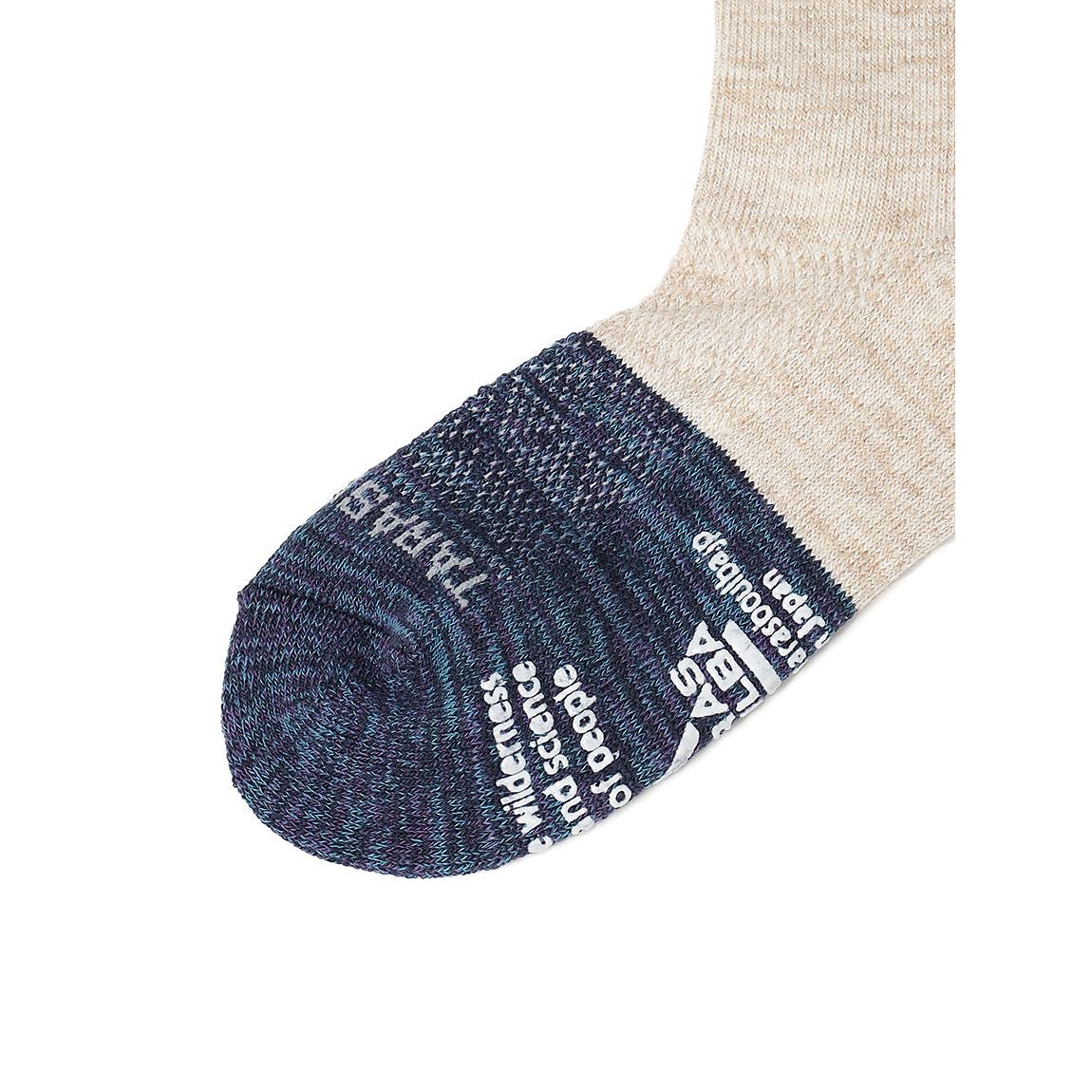 レディース 2面切替ローゲージミドルソックス