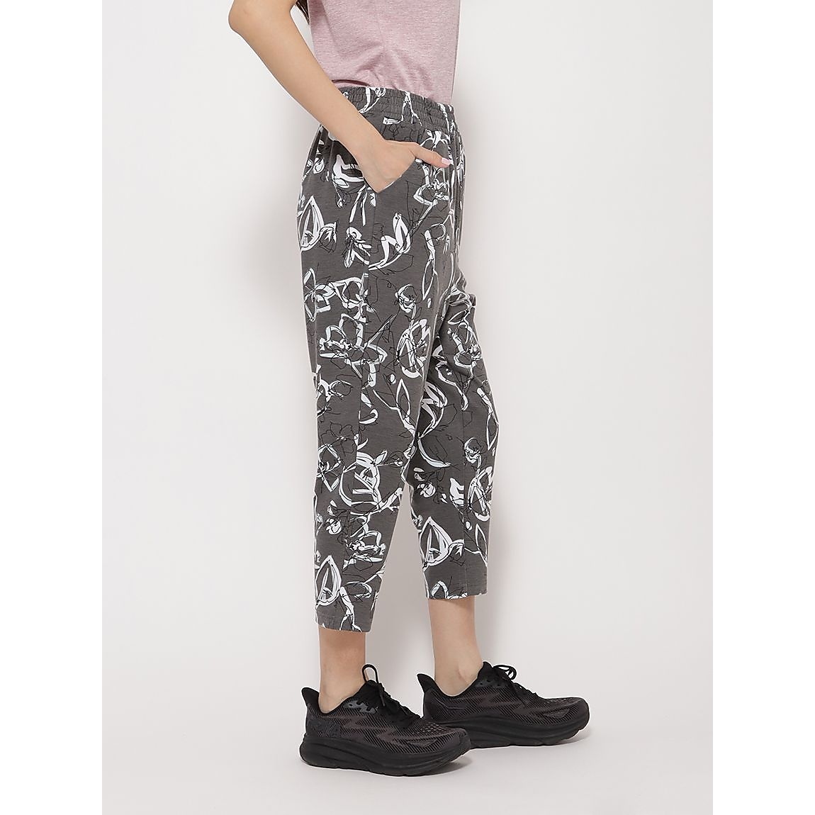 ポリエステルレーヨン天竺 プリントイージーパンツLADIES