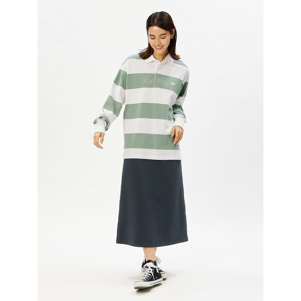 4INCH STRIPE RUGBY JERSEY(ソリッドカラーラグビージャージ)