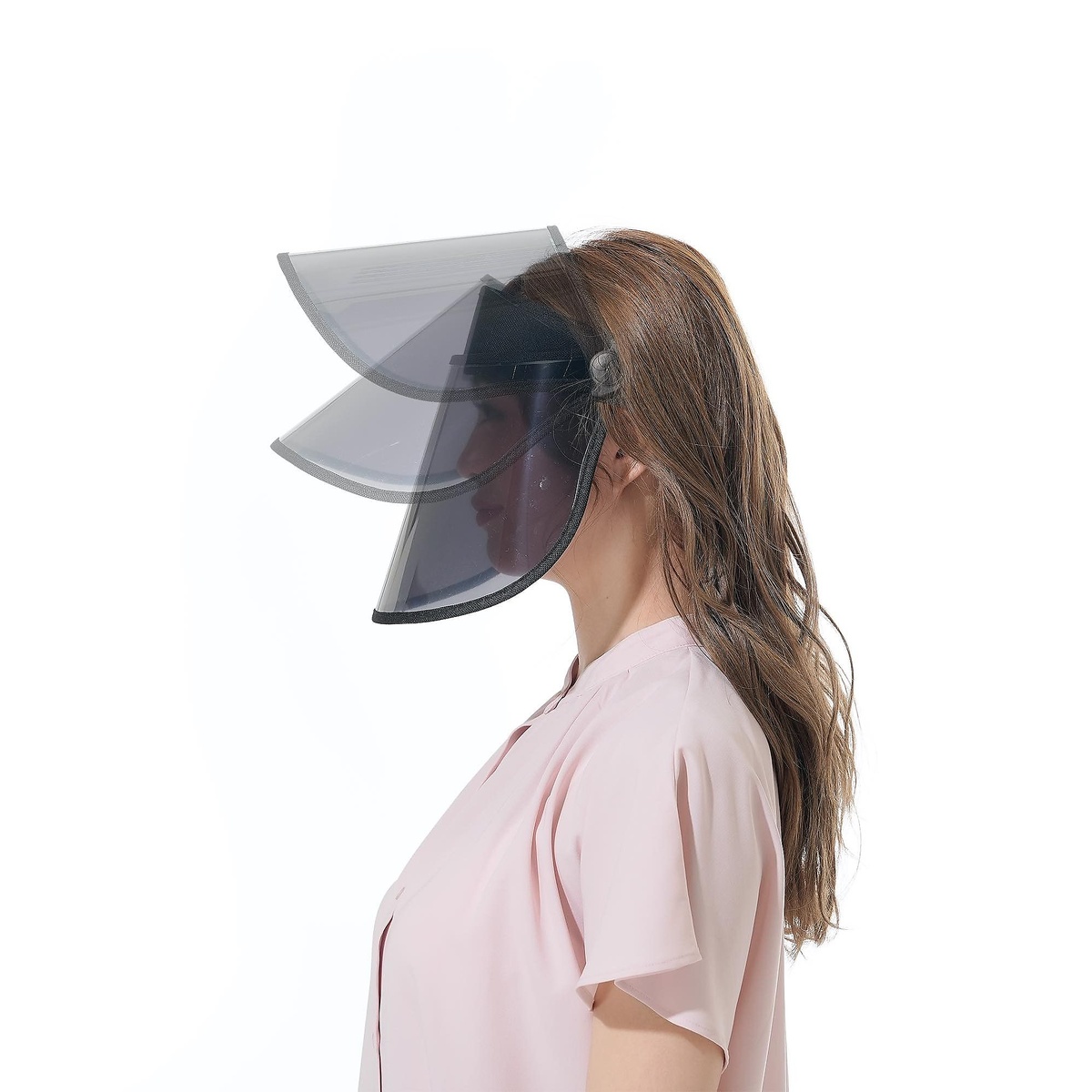 顔すっぽり　UVカットサンバイザー