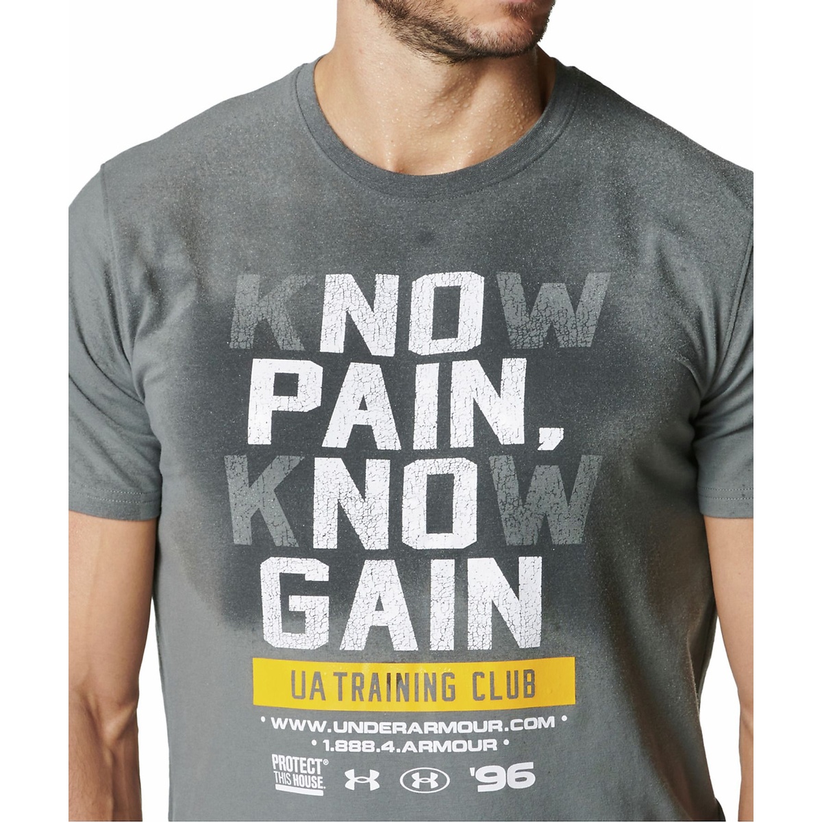 UA PERFORMANCE COTTON GRAPHIC SS