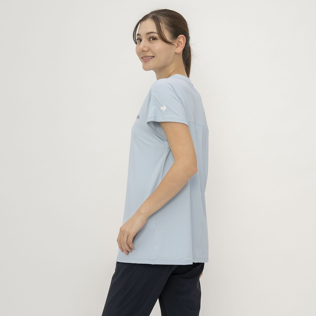 接触冷感フレンチスリーブシャツ