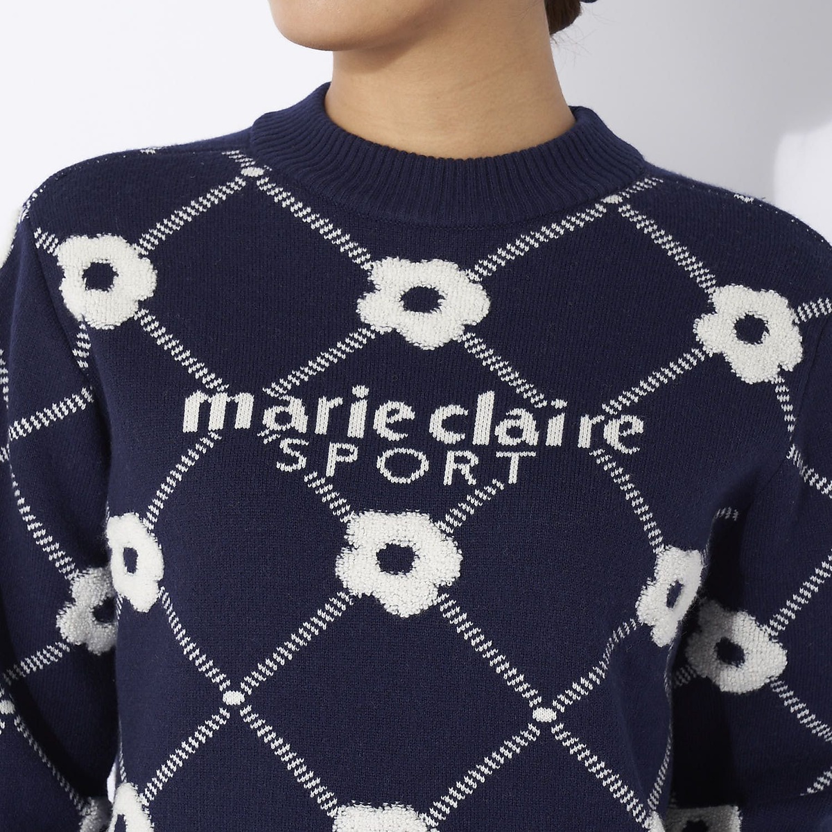 マリ.クレール クルーネックセーター