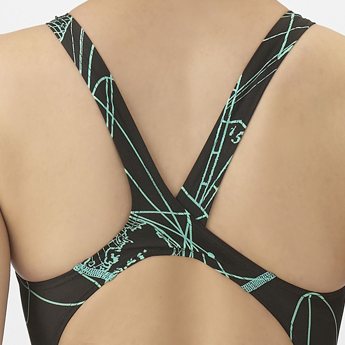 レーシングワンピーススパッツ(オープンバック・ハーフレッグ)