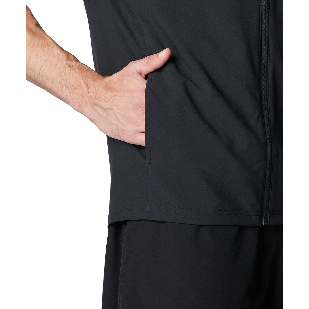 UA FRESH WOVEN FULL ZIP SHORT SLEEVE T-SHIRT