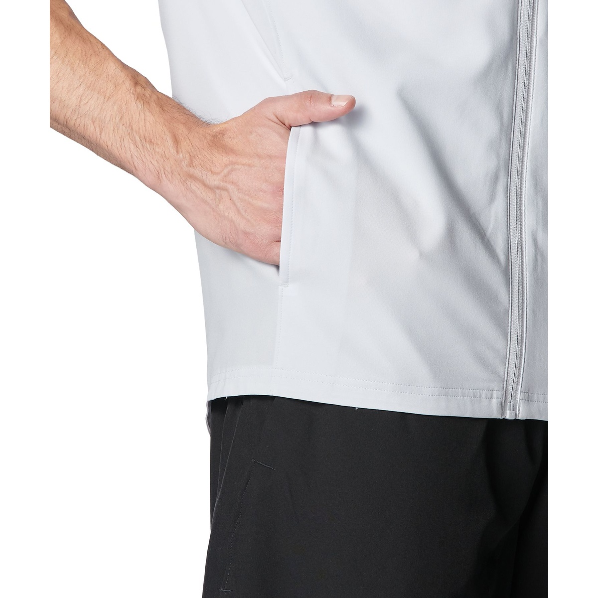 UA FRESH WOVEN FULL ZIP SHORT SLEEVE T-SHIRT