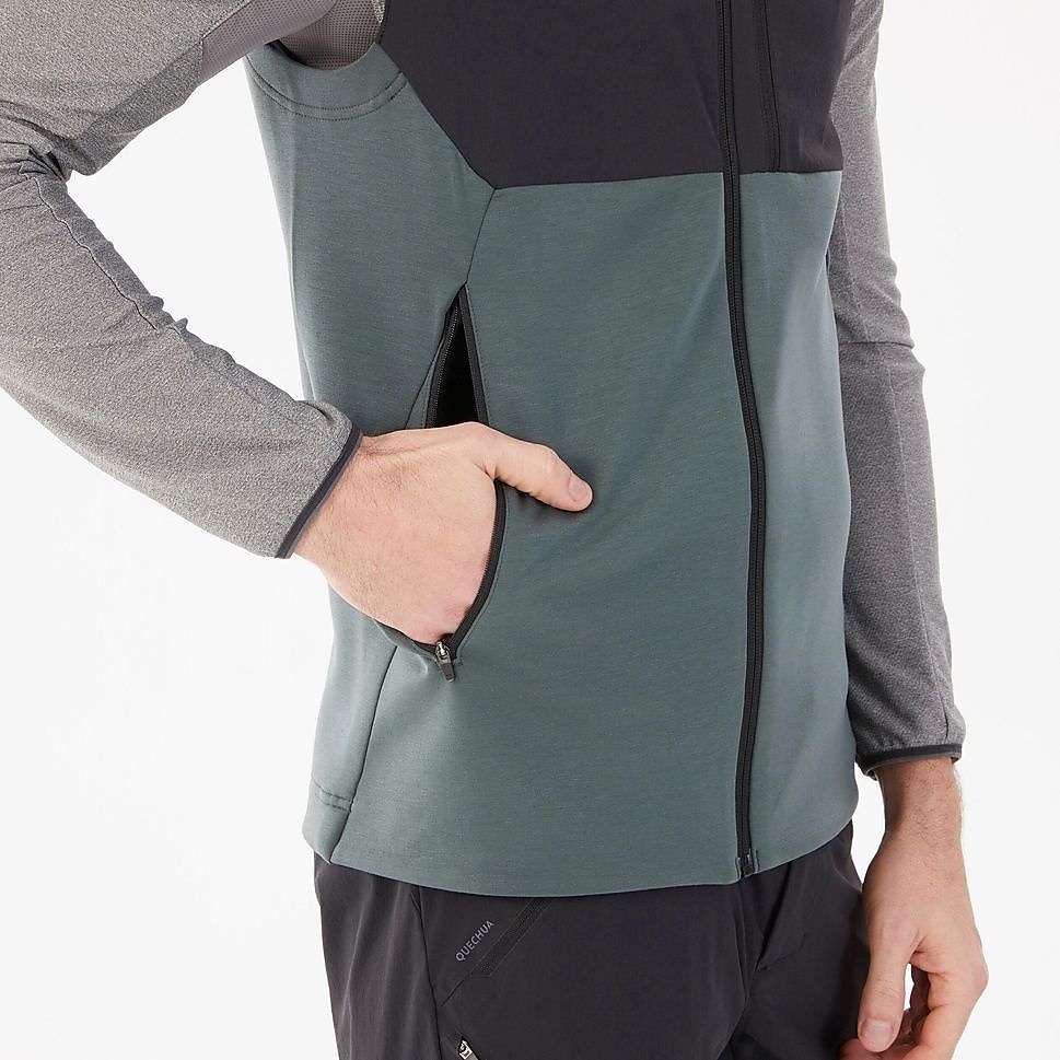 QUECHUAメンズフリースベストMH500 GRN