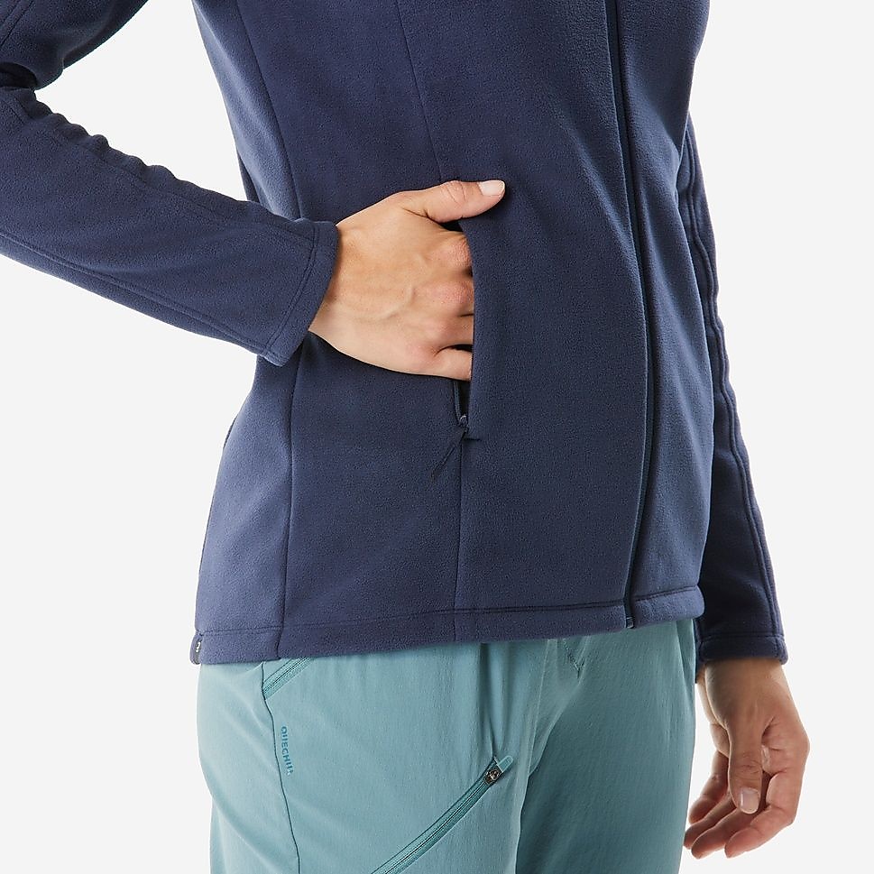 QUECHUAレディースフリースジャケットMH500 BLU