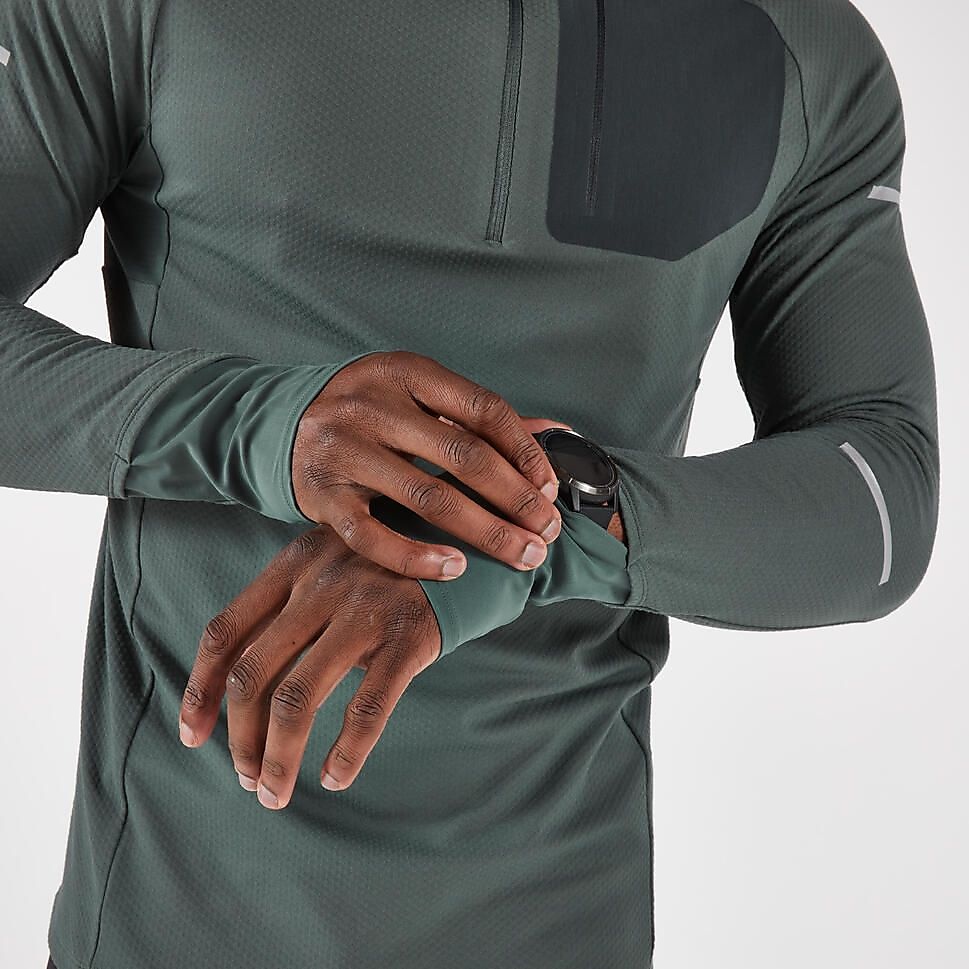 KIPRUNメンズ長袖TシャツRUN900 WARM GRN