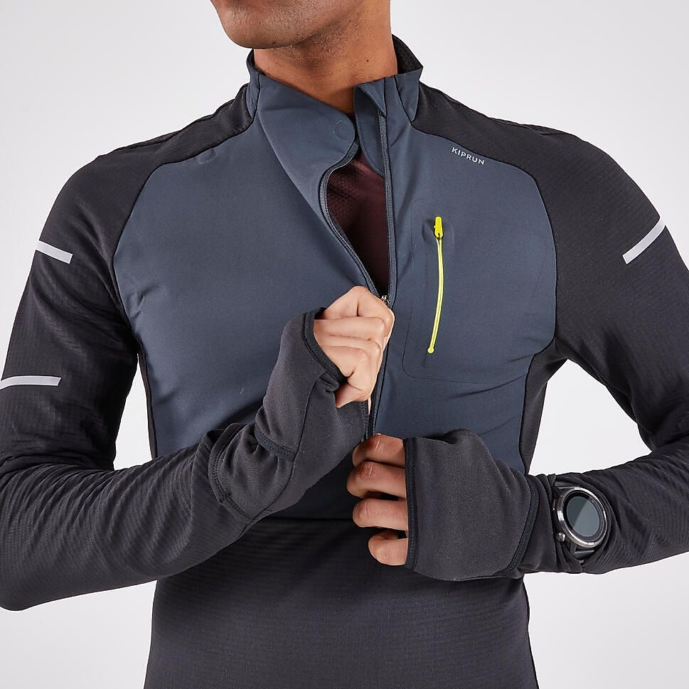 KIPRUNメンズ長袖Tシャツ WARM LIGHT BLK