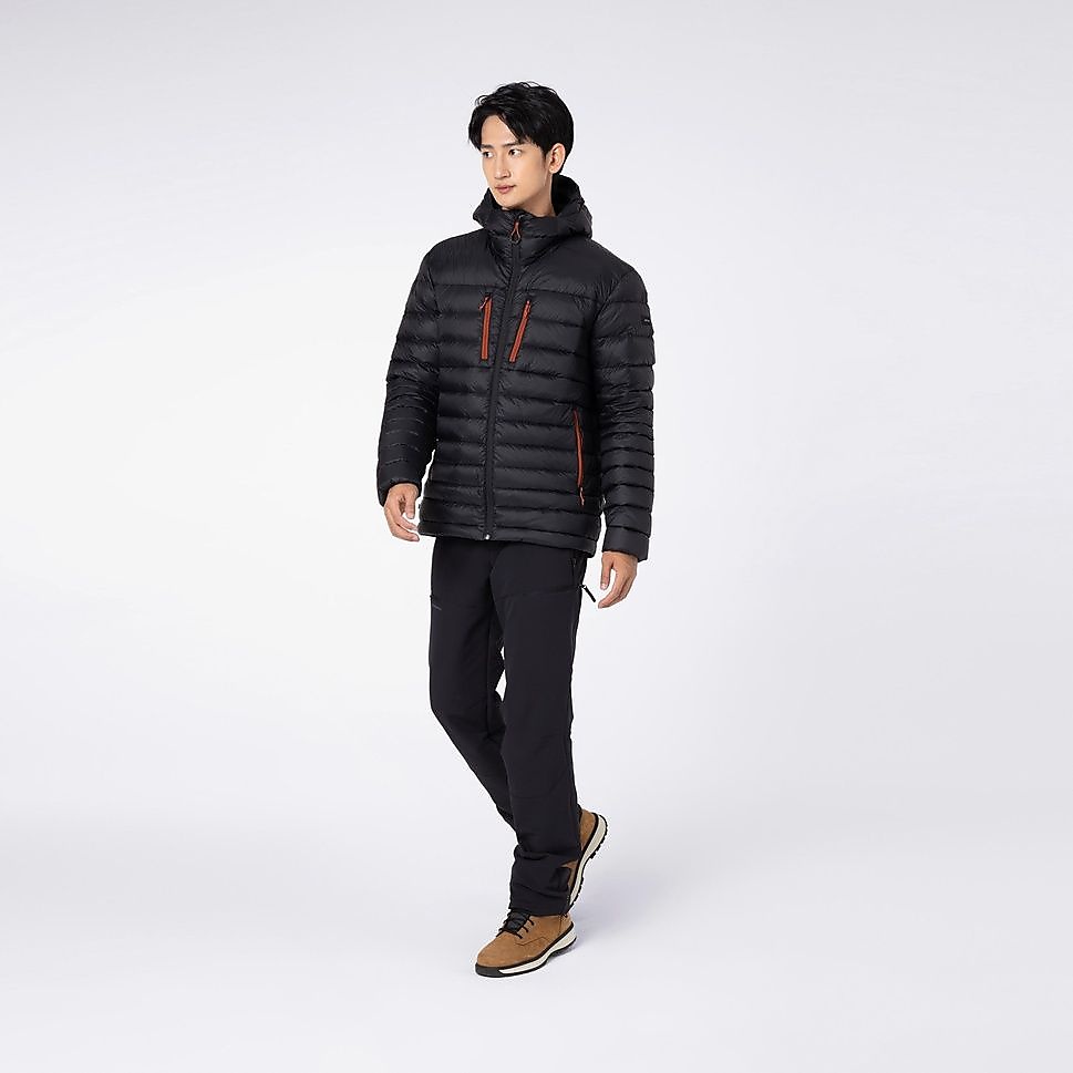 FORCLAZメンズダウンジャケット フード付きTREK500 BLK