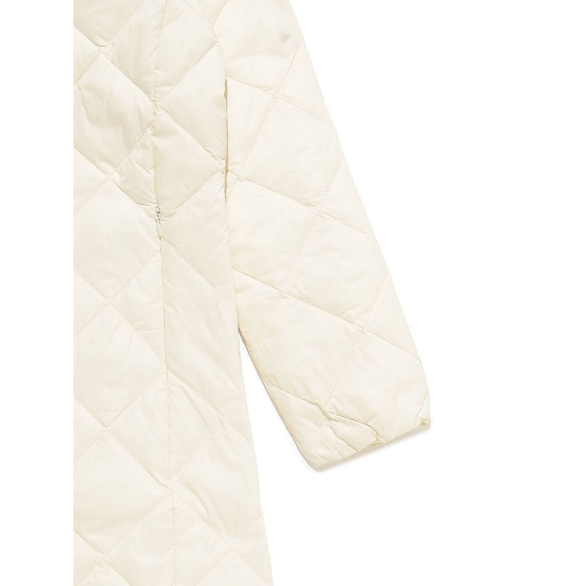 SINGLE SNAP BUTTON CREW NECK LONG DOWN COAT